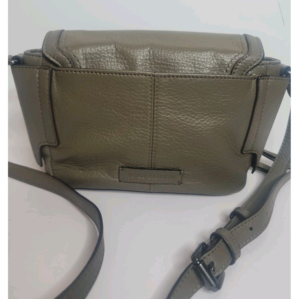 Vince Camuto Leather Crossbody Bag Dot Foxy A346310 Taupe Brown Shoulder Handbag